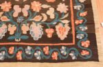 Corner Of Antique Brown Floral Flat Woven Bessarabian Kilim Rug 72405 by Nazmiyal Antique Rugs