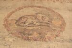 Lion Of Rare Square Size Antique Lion Motif Ukrainian Rug 72387 by Nazmiyal Antique Rugs