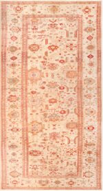 Oversized Luxurious Ivory Antique Persian Ziegler Sultanabad Rug 72353 by Nazmiyal Antique Rugs