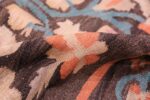 Pile Of Antique Brown Floral Flat Woven Bessarabian Kilim Rug 72405 by Nazmiyal Antique Rugs