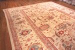 Side Of Oversized Luxurious Ivory Antique Persian Ziegler Sultanabad Rug 72353 by Nazmiyal Antique Rugs