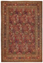 Small Scatter Size Red Antique Persian Kerman Rug 72409 by Nazmiyal Antique Rugs