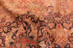 Texture Of Fine Rustic and Beautiful Antique Turkish Hereke Rug 72416 by Nazmiyal Antique Rugs