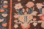 Vase Of Antique Brown Floral Flat Woven Bessarabian Kilim Rug 72405 by Nazmiyal Antique Rugs