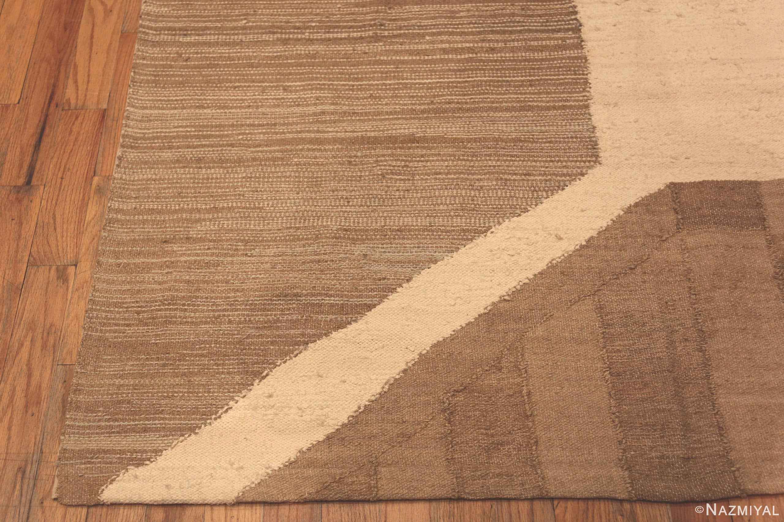 Corner Of Vintage Finish Pirkko Hammarberg Textile Kilim 72335 by Nazmiyal Antique Rugs