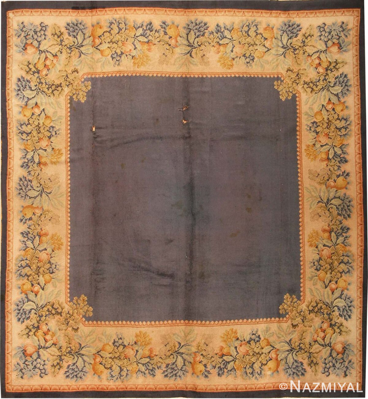 Open Field Antique Continental European Rug 72398 by Nazmiyal Antique Rugs