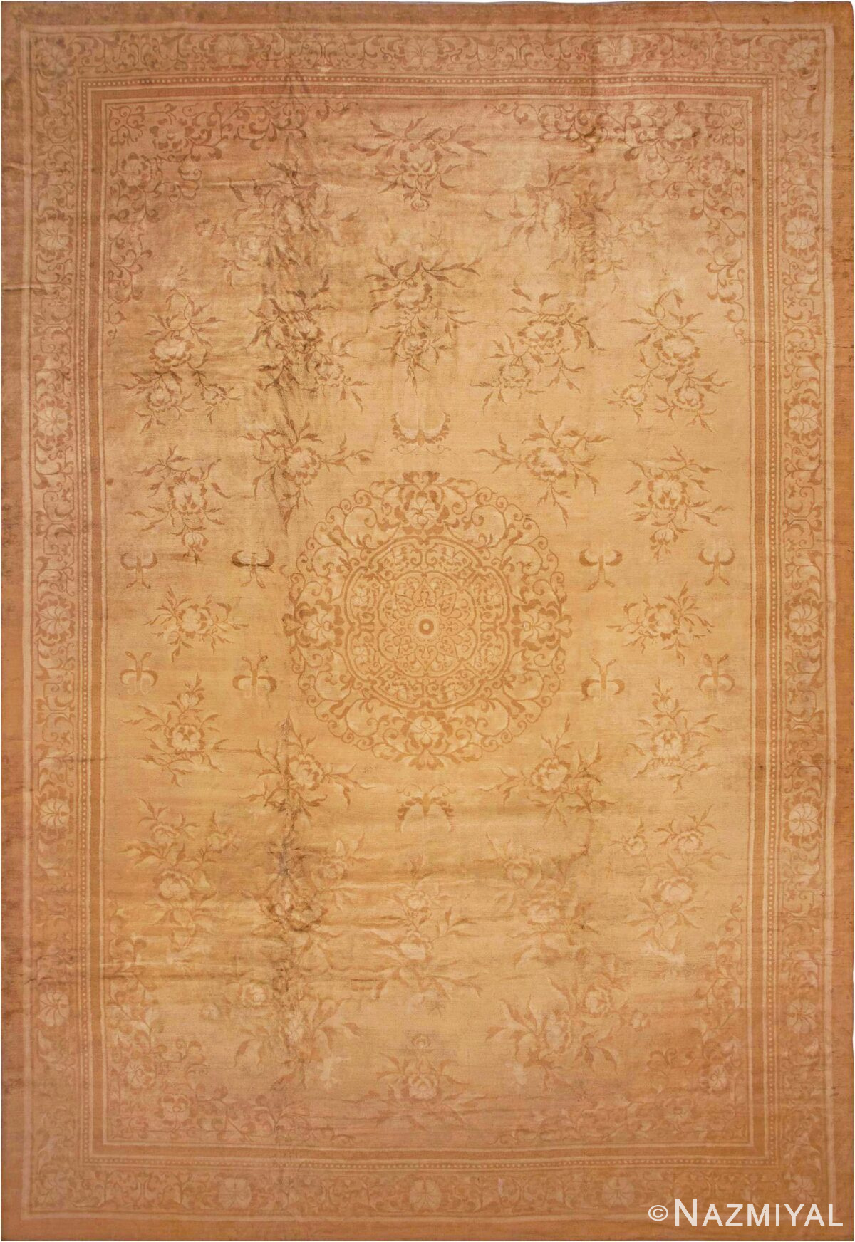 Oversized Antique Oriental Indian Agra Rug 72413 by Nazmiyal Antique Rugs