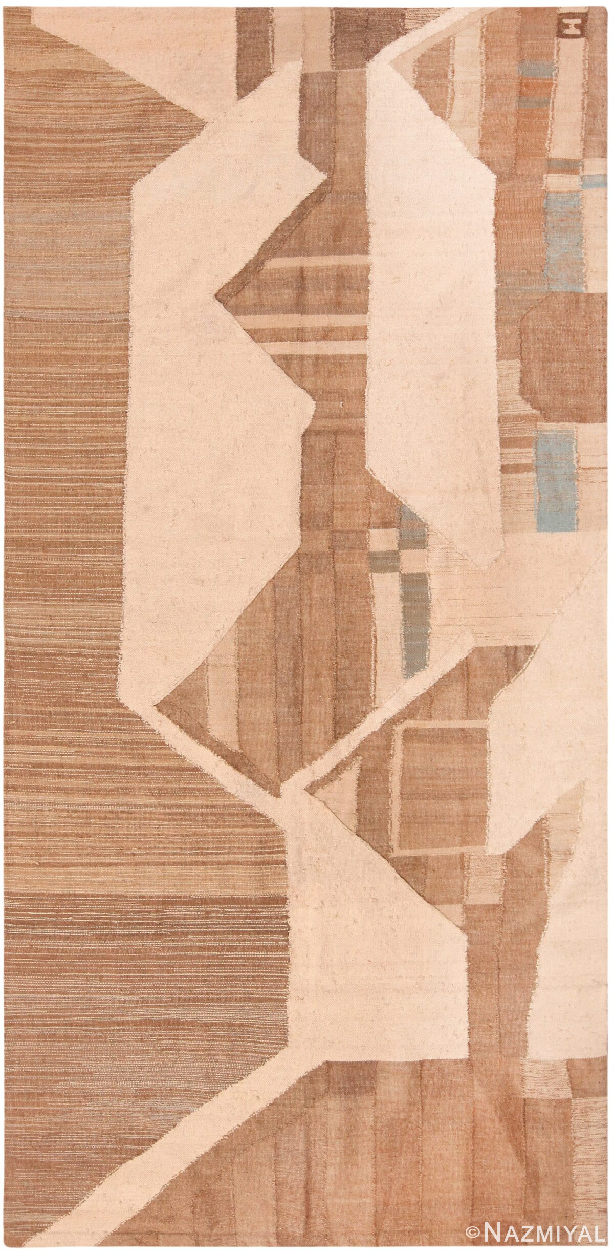 Vintage Finish Pirkko Hammarberg Textile Kilim 72335 by Nazmiyal Antique Rugs