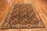 Whole View Of Floral Antique English Needlepoint Rug 3000 by Nazmiyal Antique Rugs