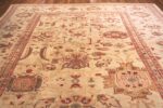 Whole View Of Oversized Luxurious Ivory Antique Persian Ziegler Sultanabad Rug 72353 by Nazmiyal Antique Rugs