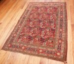 Whole View Of Small Scatter Size Red Antique Persian Kerman Rug 72409 by Nazmiyal Antique Rugs