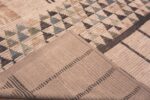 Back Of Large Primitive Motifs Modern Folk Art Area Rug 11869 by Nazmiyal Collection