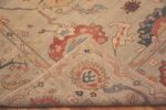 Back Of Modern Turkish Oushak Design Area Rug 11386 by Nazmiyal Antique Rugs