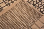Back Of Tribal Motifs Geometric Modern Brown And Cream Rug 11462 by Nazmiyal Antique Rugs