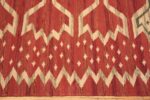 Border Of Red Geometric Mid Century Modern Inspired Swedish Design Kilim Rug 72495 by Nazmiyal Antique Rugs