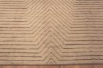 Border Of Trending Contemporary Modern Geometric Cream Tones Area Rug 11450 by Nazmiyal Antique Rugs