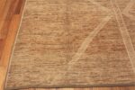 Corner Of Minimalist Tribal Primitive Design Rust Tones Modern Area Rug 11344 by Nazmiyal Antique Rugs