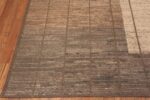 Corner Of Trending Brown Earthy Tones Modern Decorative Rug 11480 by Nazmiyal Antique Rugs