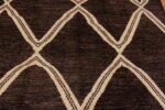 Detail Of Diamond Design Black And White Modern Rug 11394 by Nazmiyal Antique Rugs
