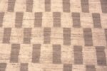 Detail Of Large Ivory Geometric Design Central Asian Rug 11814 by Nazmiyal Antique Rugs