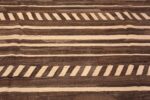Detail Of Modern Primitive Brown And Cream Flat Woven Kilim 11434 by Nazmiyal Antique Rugs