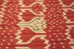 Detail Of Red Geometric Mid Century Modern Inspired Swedish Design Kilim Rug 72495 by Nazmiyal Antique Rugs