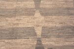 Details Of Geometrically Designed Brown Tones Modern Central Asian Rug 11509 by Nazmiyal Antique Rugs