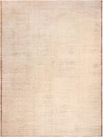 Large Calming Tones Ivory Cream Modern Chic Decorative Area Rug 11837 by Nazmiyal Antique Rugs