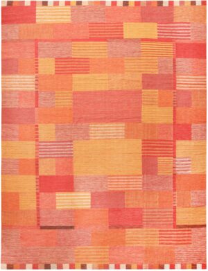Large Colorful Modern Swedish Inspired Geometric Kilim Rug 72497 by Nazmiyal Antique Rugs