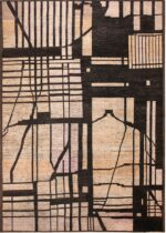 Large Primitive Motifs Modern Contemporary Rug 11825 by Nazmiyal Antique Rugs