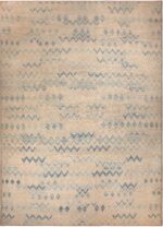 Oversized Zigzag Design Modern Central Asian Rug 11848 by Nazmiyal Antique Rugs