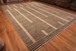 Side Of Large Chic Contemporary Brown Central Asian Rug 11816 by Nazmiyal Antique Rugs