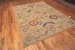 Side Of Modern Turkish Oushak Design Area Rug 11386 by Nazmiyal Antique Rugs