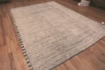 Side Of Neutral Color Decorative Contemporary Chic Modern Area Rug 11479 by Nazmiyal Antique Rugs