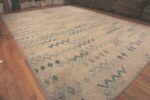 Side Of Oversized Zigzag Design Modern Central Asian Rug 11848 by Nazmiyal Antique Rugs