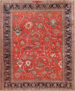 Signed Antique Persian Serapi Area Rug 71770 by Nazmiyal Antique Rugs