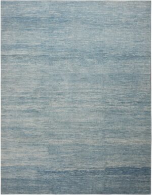Trending Blue Abstract Contemporary Area Rug 11510 by Nazmiyal Antique Rugs