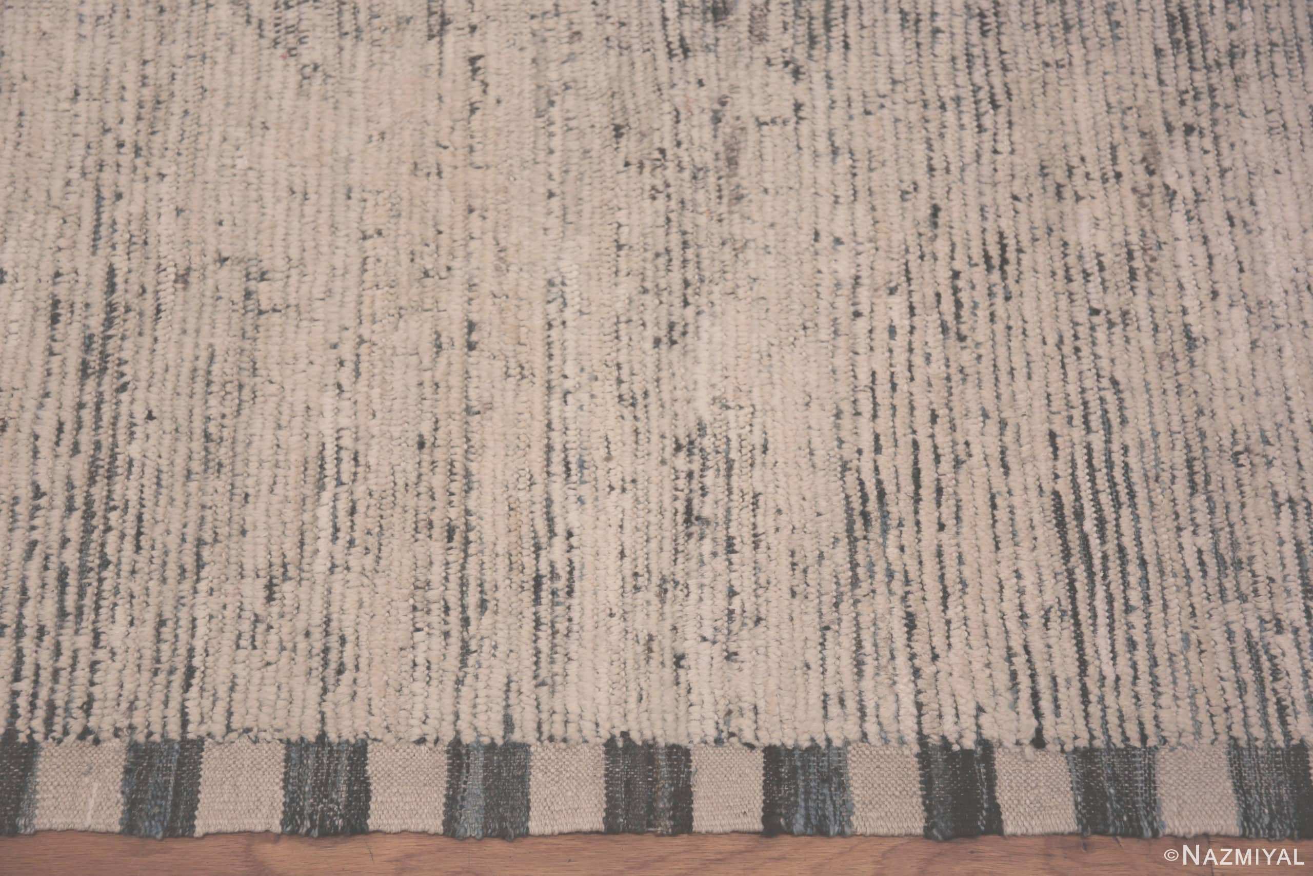 Border Of Neutral Color Decorative Contemporary Chic Modern Area Rug 11479 by Nazmiyal Antique Rugs