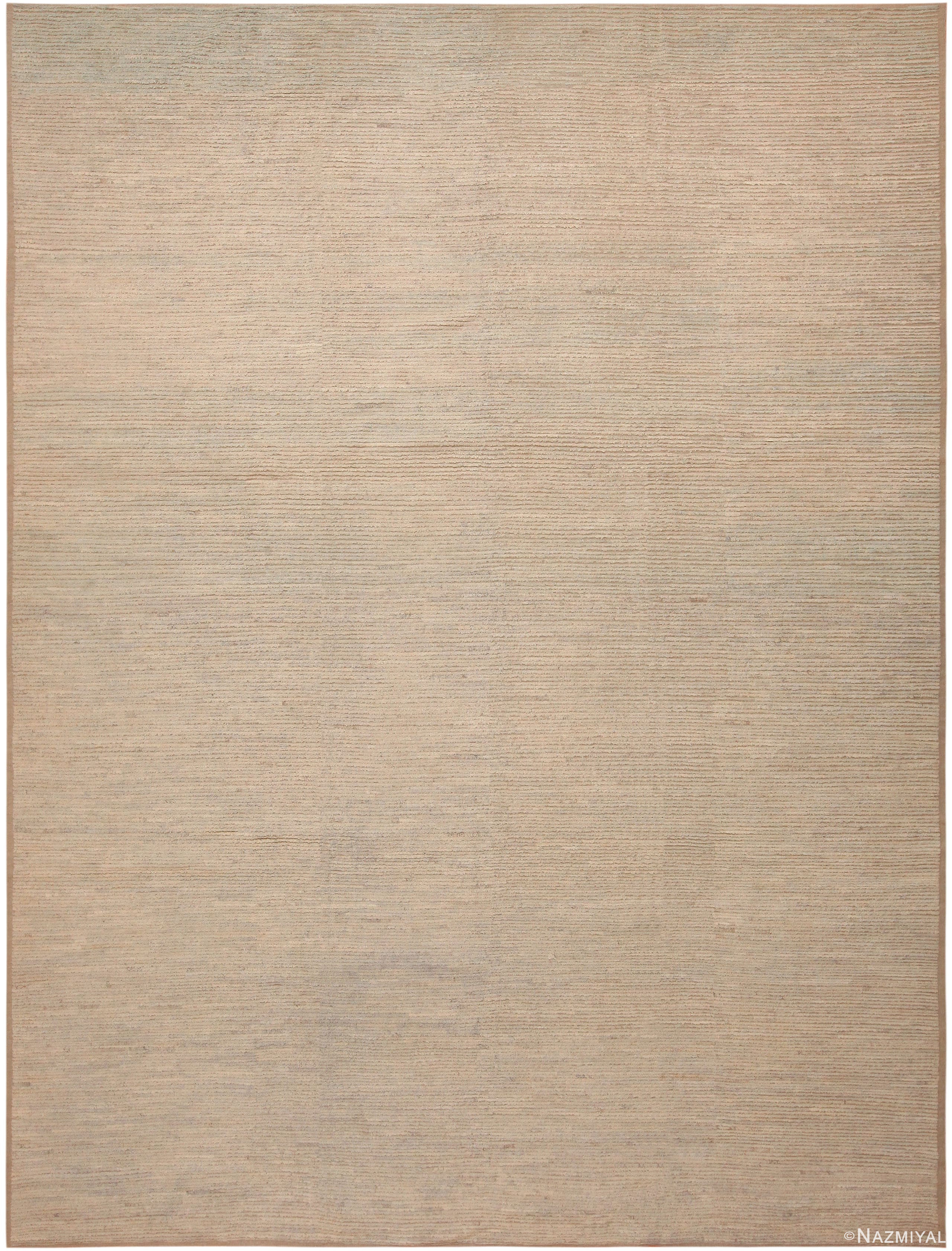 Classy Decorative Neutral Color Contemporary Area Rug 11647 by Nazmiyal Antique Rugs