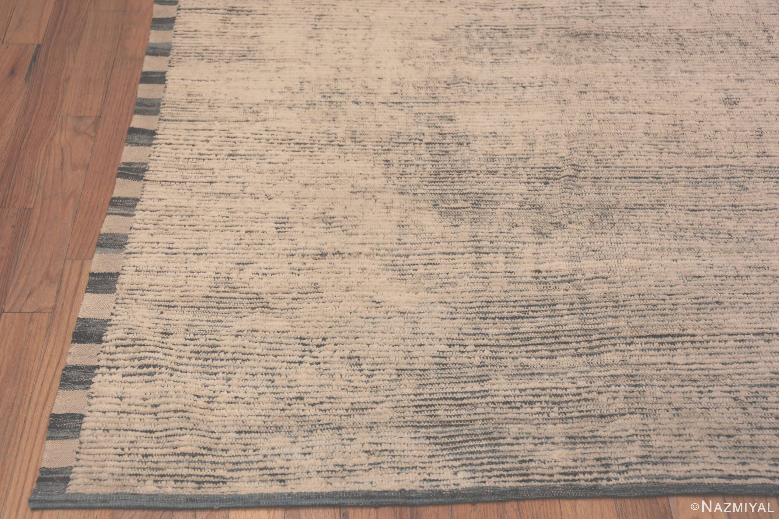 Corner Of Neutral Color Decorative Contemporary Chic Modern Area Rug 11479 by Nazmiyal Antique Rugs