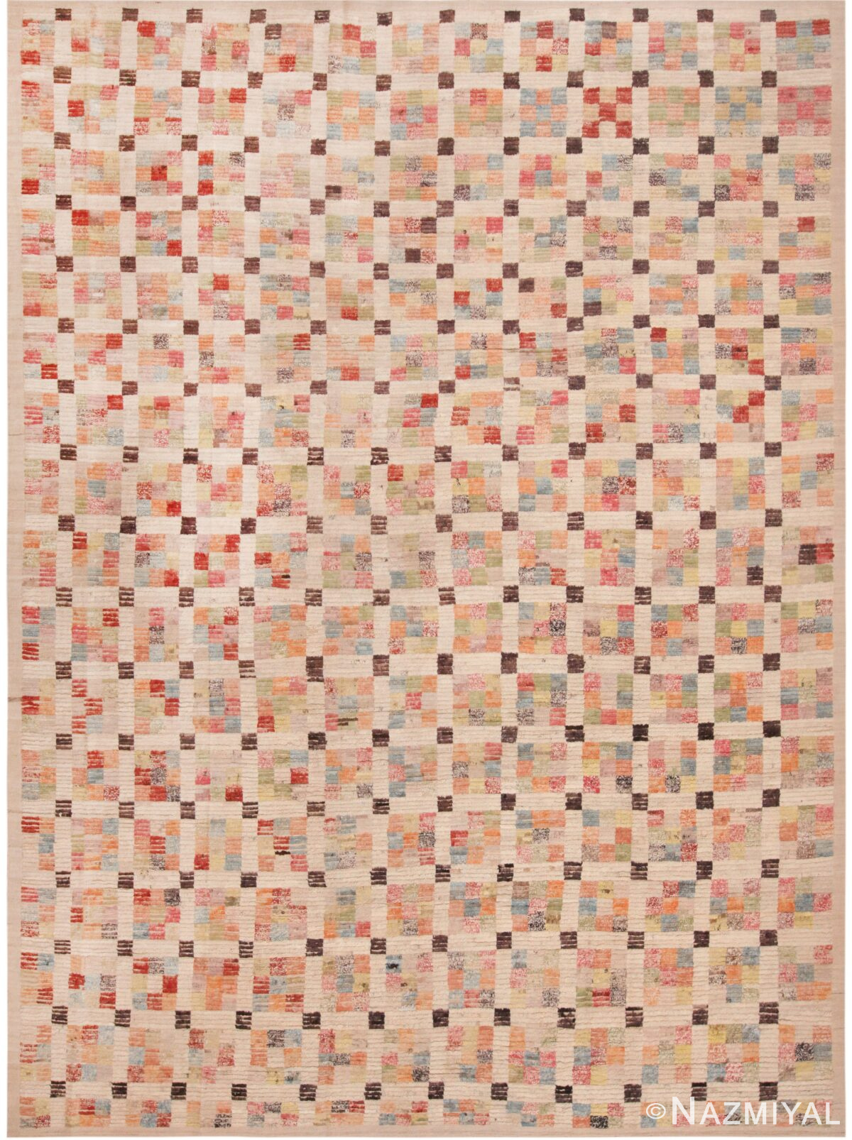 Eclectic Colorful Geometric Modern Decorative Area Rug 11676 by Nazmiyal Antique Rugs