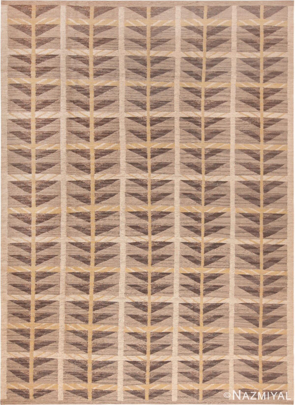 Geometric Modern Swedish Style Kilim Rug 72504 by Nazmiyal Antique Rugs