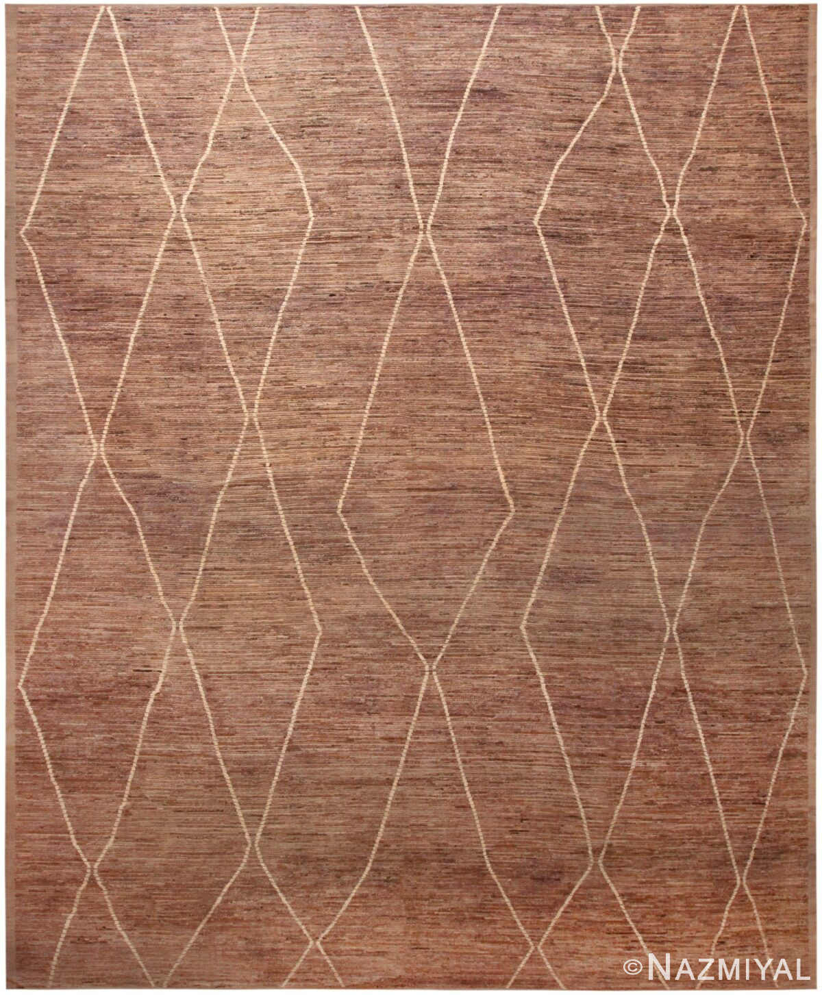 Large Brown Tribal Moroccan Style Contemporary Area Rug 11743 by Nazmiyal Antique Rugs