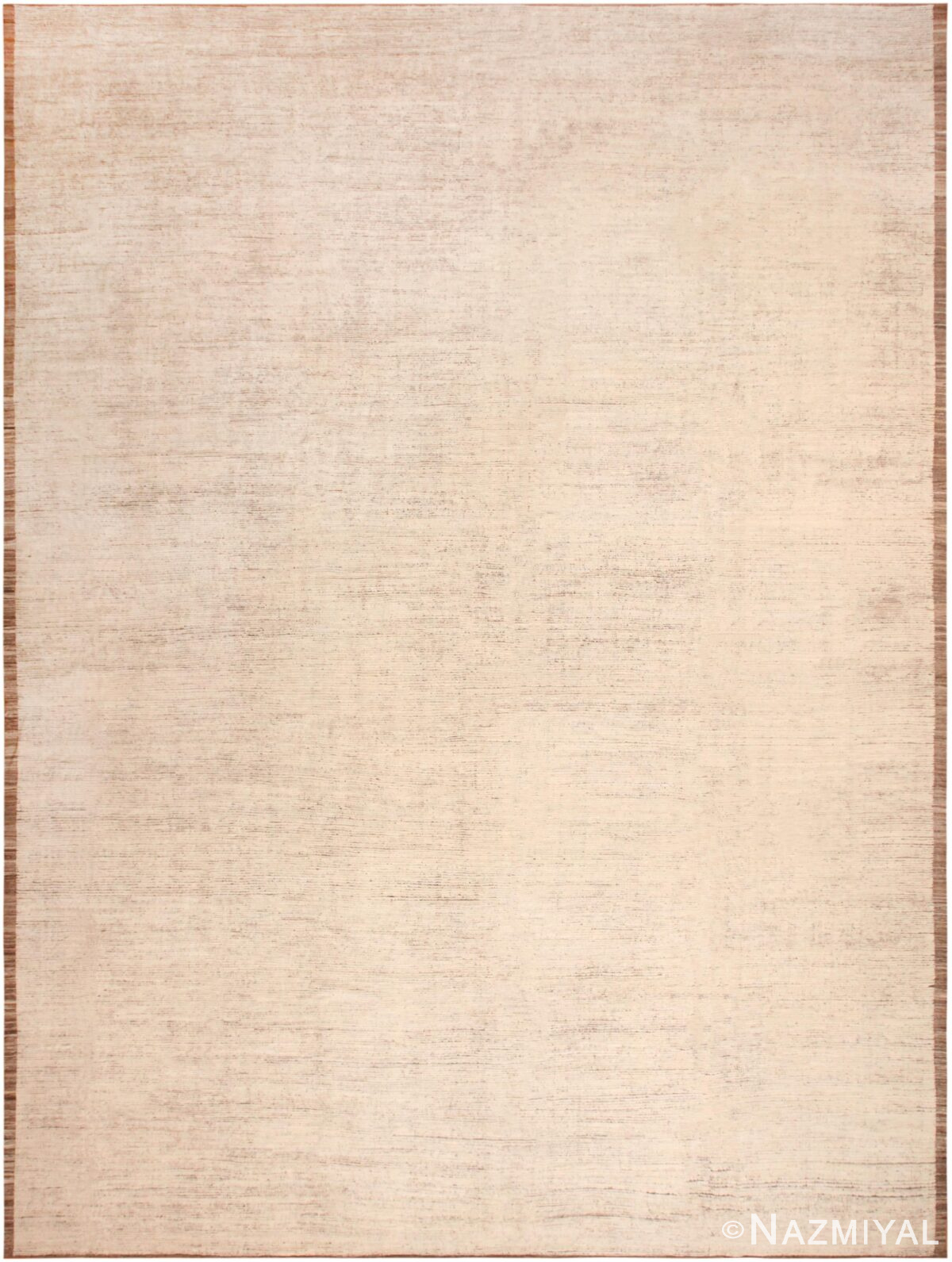Large Calming Tones Ivory Cream Modern Chic Decorative Area Rug 11837 by Nazmiyal Antique Rugs