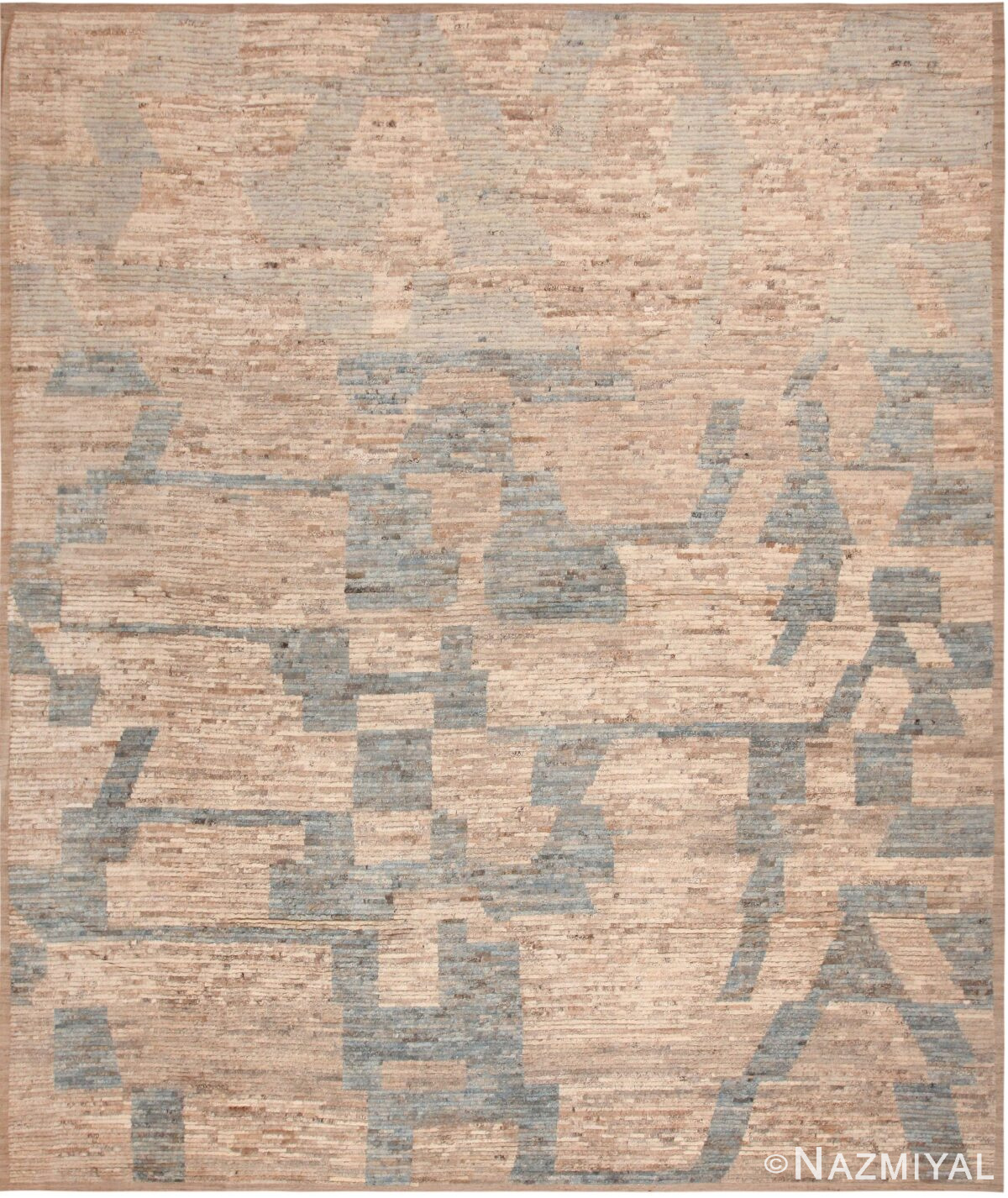 Large Earthy Tones Chic Modern Central Asian Rug 11871 by Nazmiyal Antique Rugs