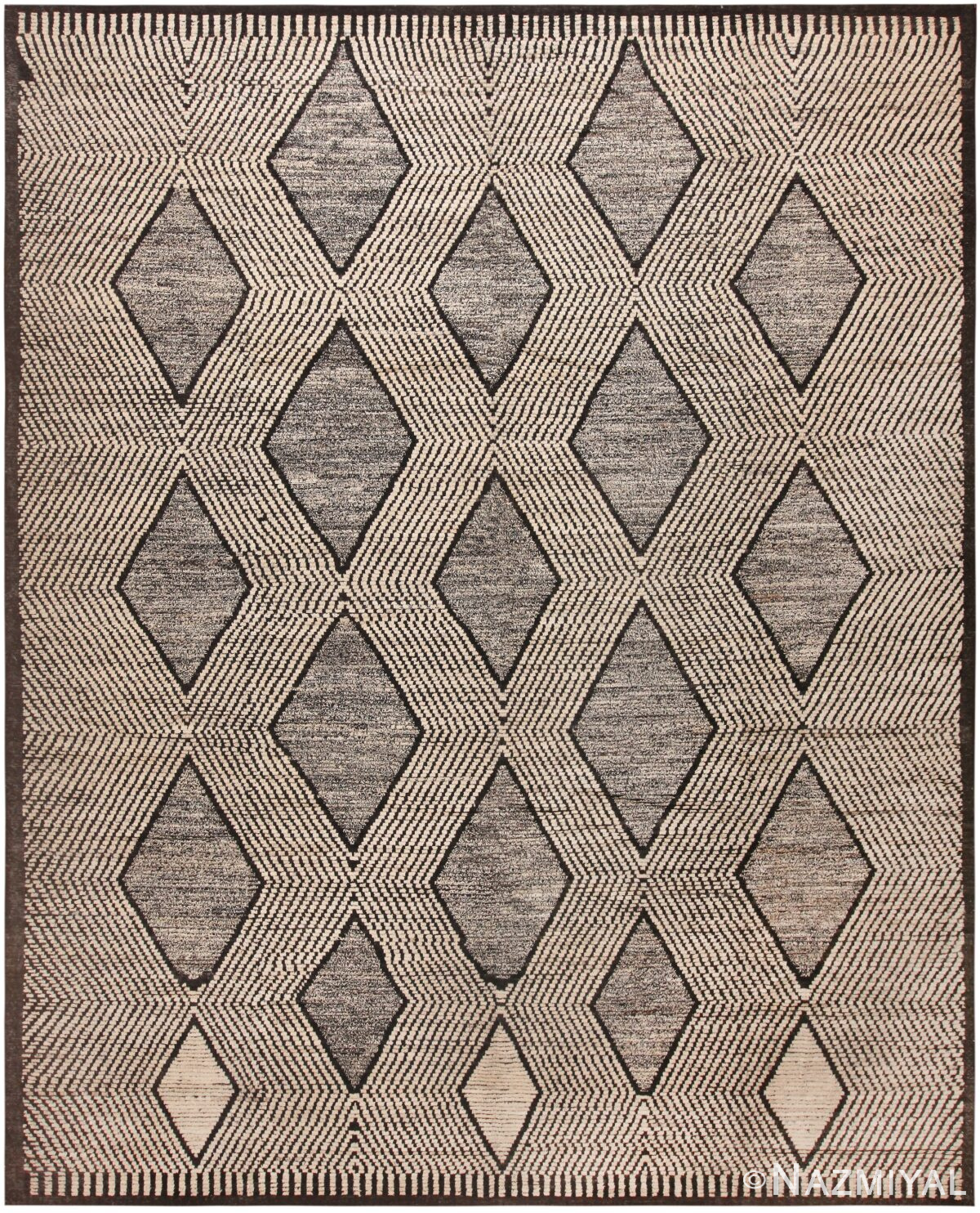 Luxurious Decorative Diamond Design Modern Large Area Rug 11738 by Nazmiyal Antique Rugs