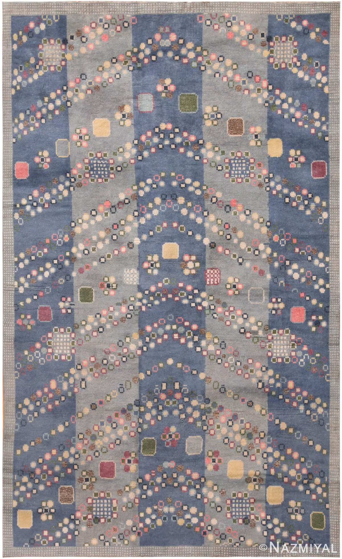 Modern Swedish Inspired Area Rug 72505 by Nazmiyal Antique Rugs