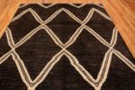 Whole View Of Diamond Design Black And White Modern Rug 11394 by Nazmiyal Antique Rugs