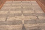 Whole View Of Geometrically Designed Brown Tones Modern Central Asian Rug 11509 by Nazmiyal Antique Rugs