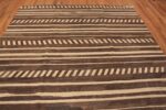 Whole View Of Modern Primitive Brown And Cream Flat Woven Kilim 11434 by Nazmiyal Antique Rugs
